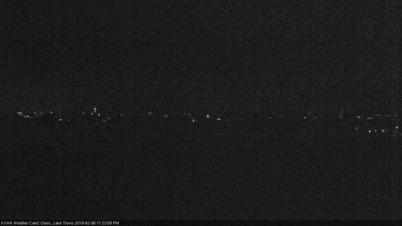 Lake Travis webcam, February 6, 2019 10:25 PM CT