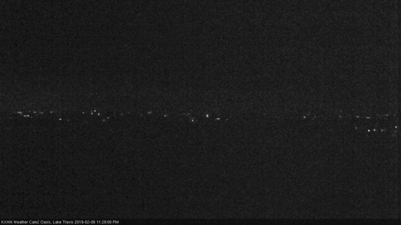 Lake Travis webcam, February 6, 2019 10:30 PM CT