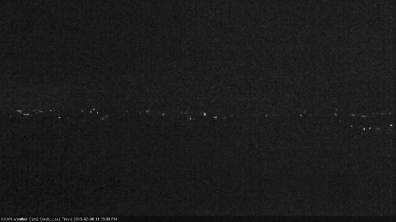Lake Travis webcam, February 6, 2019 10:40 PM CT