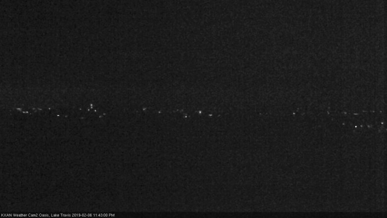 Lake Travis webcam, February 6, 2019 10:45 PM CT