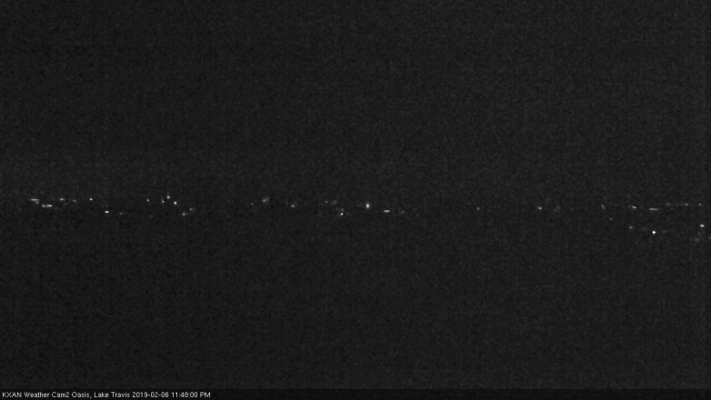 Lake Travis webcam, February 6, 2019 10:50 PM CT