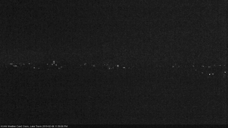 Lake Travis webcam, February 6, 2019 11:00 PM CT