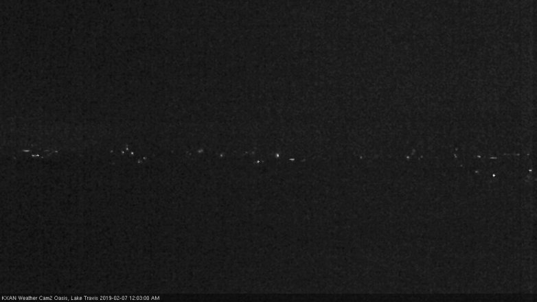 Lake Travis webcam, February 6, 2019 11:05 PM CT