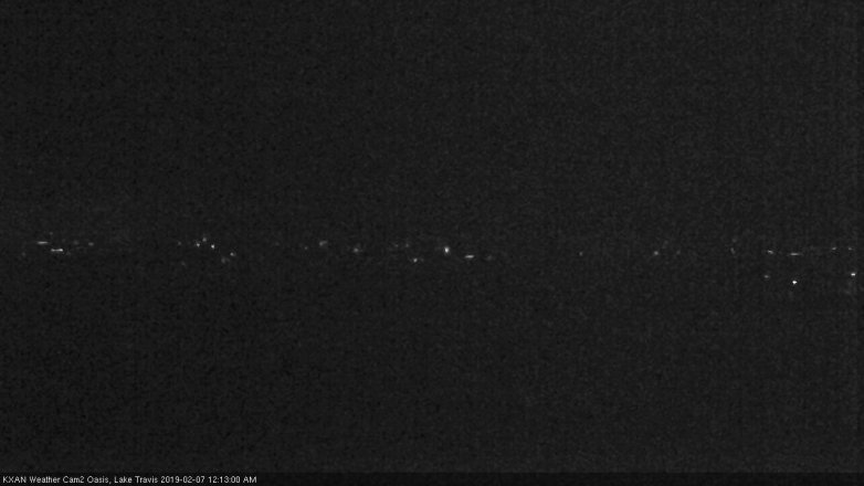 Lake Travis webcam, February 6, 2019 11:15 PM CT