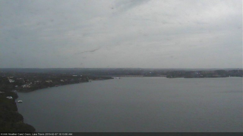 Lake Travis webcam, February 7, 2019 9:15 AM CT