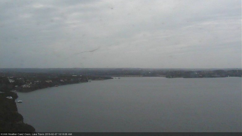 Lake Travis webcam, February 7, 2019 9:20 AM CT
