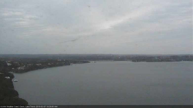 Lake Travis webcam, February 7, 2019 9:30 AM CT