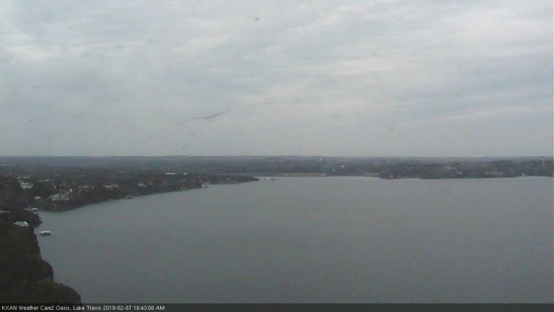 Lake Travis webcam, February 7, 2019 9:45 AM CT