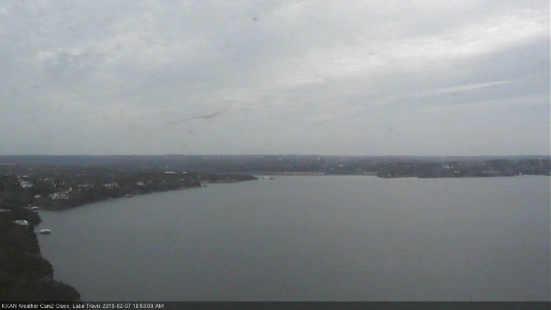 Lake Travis webcam, February 7, 2019 9:55 AM CT