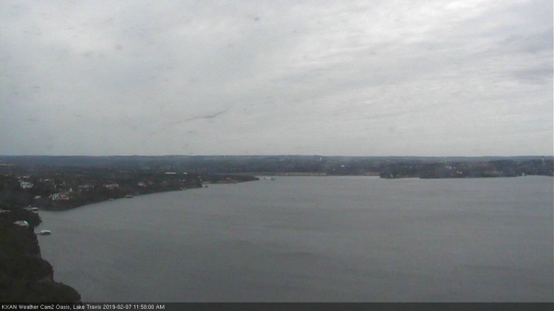 Lake Travis webcam, February 7, 2019 11:00 AM CT