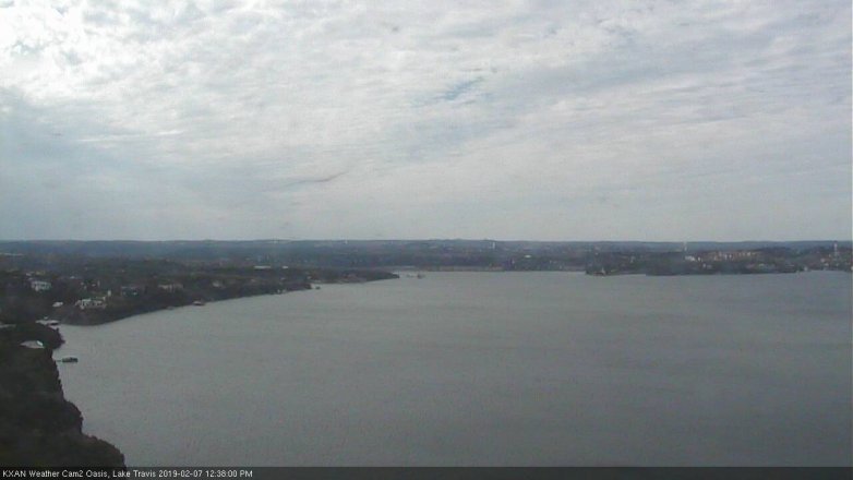 Lake Travis webcam, February 7, 2019 11:40 AM CT