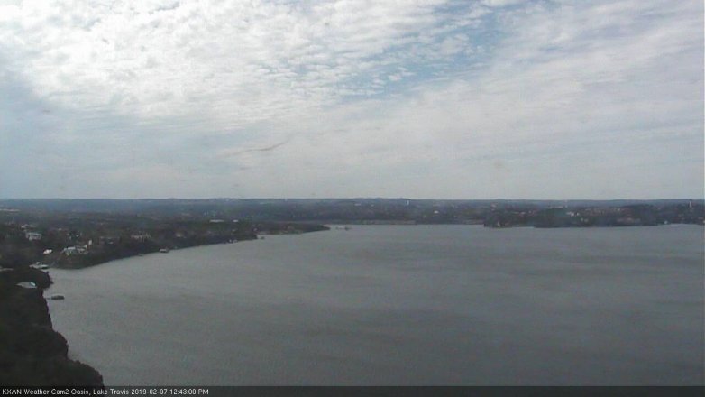 Lake Travis webcam, February 7, 2019 11:45 AM CT