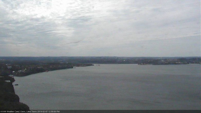 Lake Travis webcam, February 7, 2019 12:00 PM CT