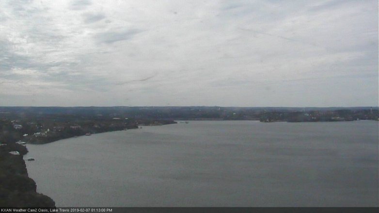 Lake Travis webcam, February 7, 2019 12:15 PM CT