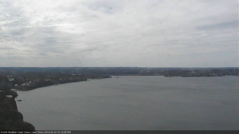 Lake Travis webcam, February 7, 2019 12:25 PM CT