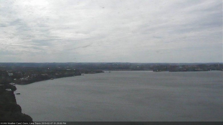Lake Travis webcam, February 7, 2019 12:30 PM CT