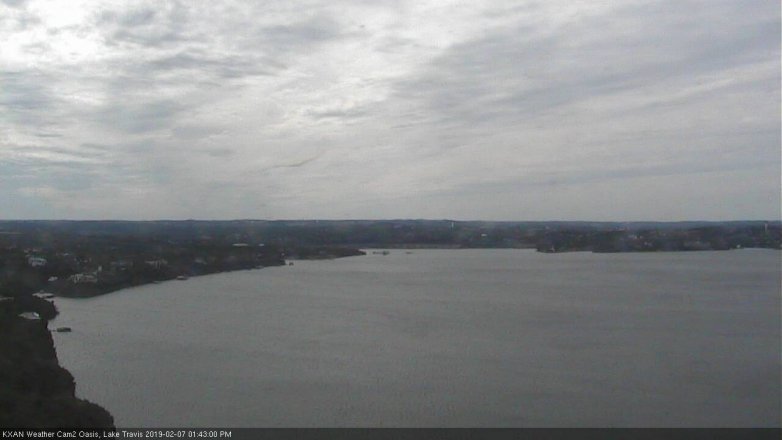 Lake Travis webcam, February 7, 2019 12:45 PM CT