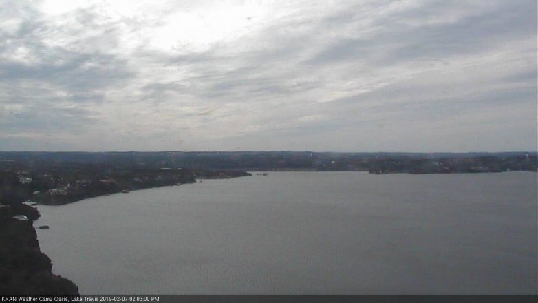 Lake Travis webcam, February 7, 2019 1:05 PM CT