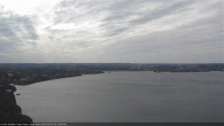 Lake Travis webcam, February 7, 2019 1:15 PM CT