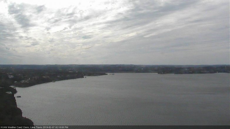 Lake Travis webcam, February 7, 2019 1:20 PM CT