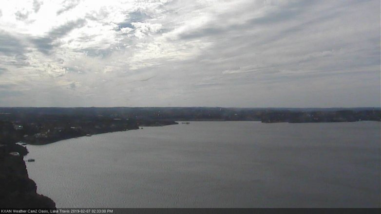 Lake Travis webcam, February 7, 2019 1:35 PM CT