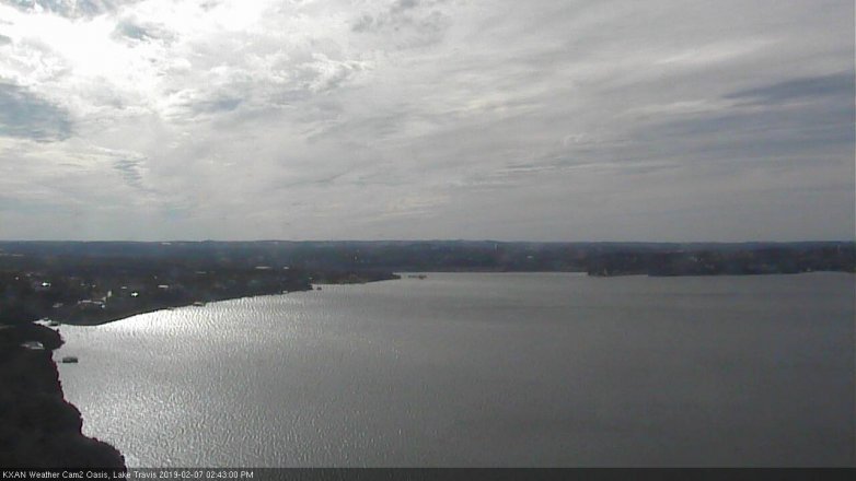 Lake Travis webcam, February 7, 2019 1:45 PM CT