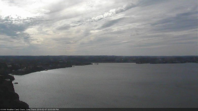 Lake Travis webcam, February 7, 2019 2:05 PM CT