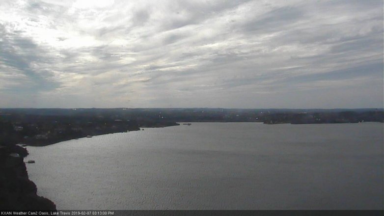 Lake Travis webcam, February 7, 2019 2:15 PM CT