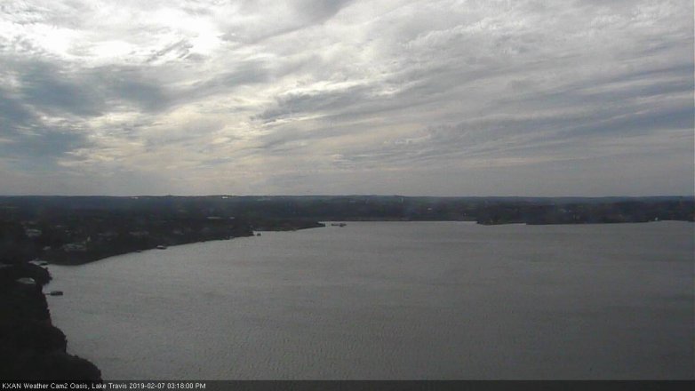 Lake Travis webcam, February 7, 2019 2:20 PM CT