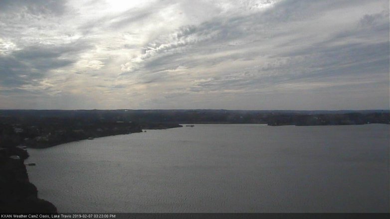 Lake Travis webcam, February 7, 2019 2:25 PM CT