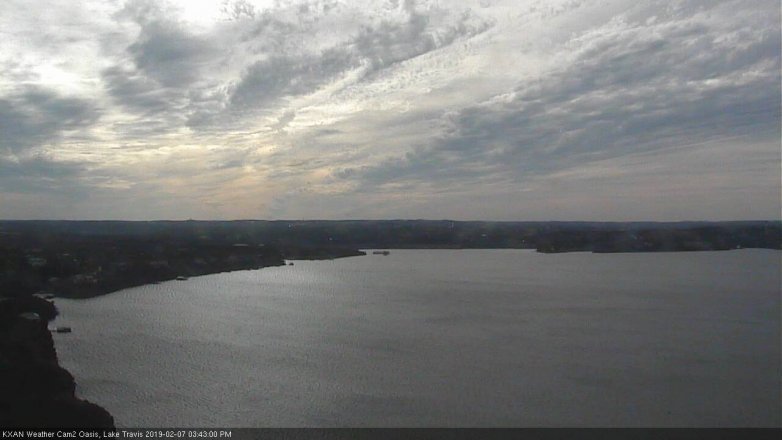 Lake Travis webcam, February 7, 2019 2:45 PM CT