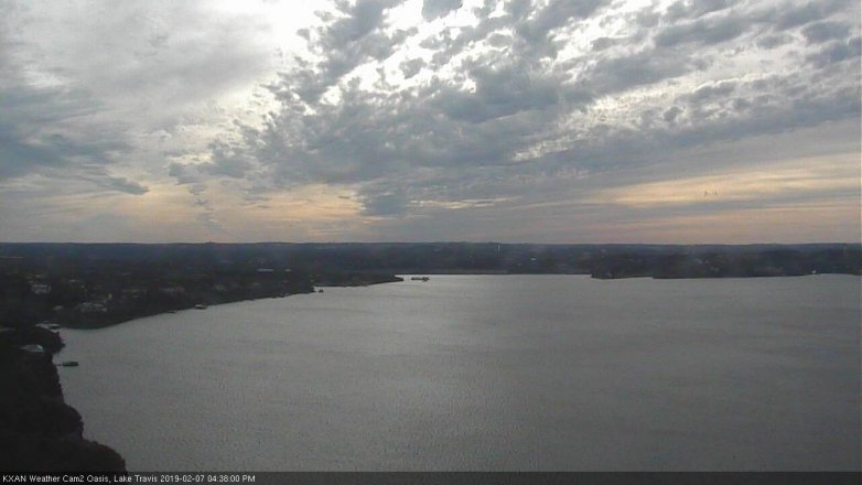 Lake Travis webcam, February 7, 2019 3:40 PM CT