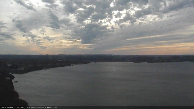 Lake Travis webcam, February 7, 2019 4:00 PM CT