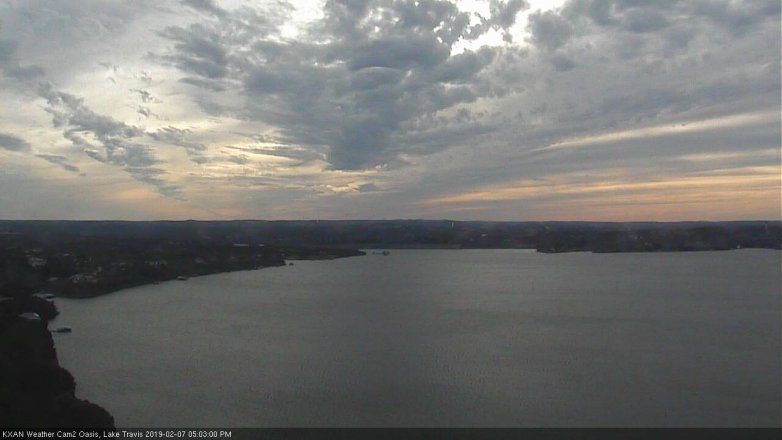 Lake Travis webcam, February 7, 2019 4:05 PM CT