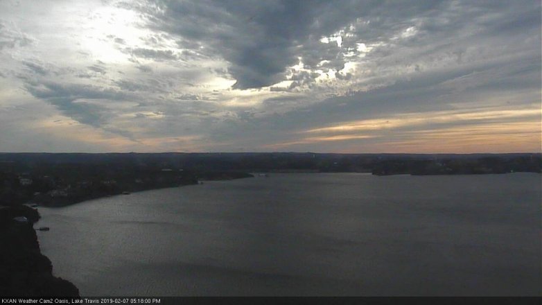 Lake Travis webcam, February 7, 2019 4:20 PM CT
