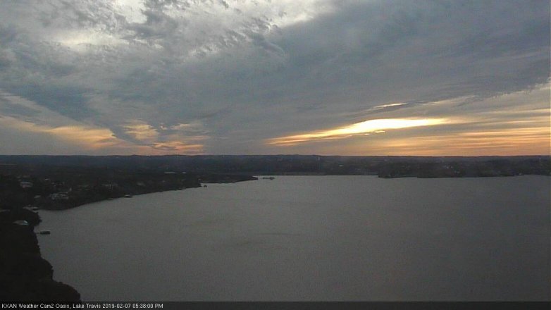 Lake Travis webcam, February 7, 2019 4:40 PM CT