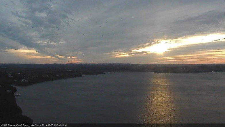 Lake Travis webcam, February 7, 2019 4:55 PM CT
