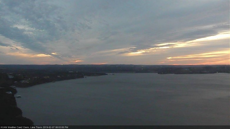 Lake Travis webcam, February 7, 2019 5:05 PM CT
