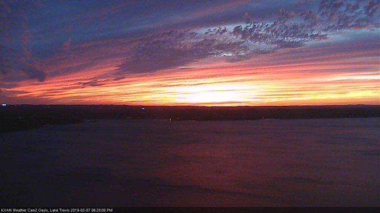 Lake Travis webcam, February 7, 2019 5:30 PM CT