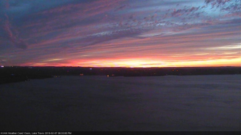 Lake Travis webcam, February 7, 2019 5:35 PM CT