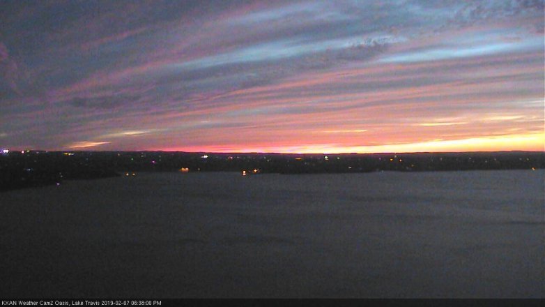 Lake Travis webcam, February 7, 2019 5:40 PM CT