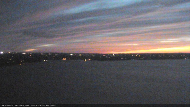 Lake Travis webcam, February 7, 2019 5:45 PM CT