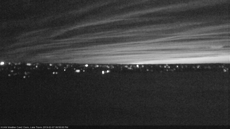 Lake Travis webcam, February 7, 2019 6:00 PM CT