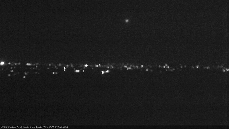 Lake Travis webcam, February 7, 2019 6:55 PM CT