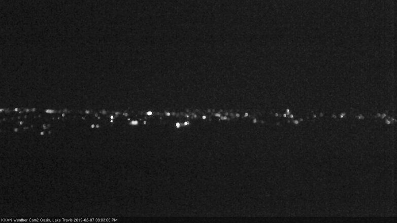 Lake Travis webcam, February 7, 2019 8:05 PM CT