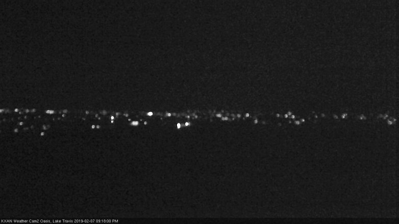 Lake Travis webcam, February 7, 2019 8:20 PM CT