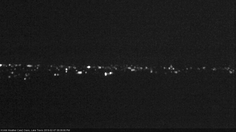 Lake Travis webcam, February 7, 2019 8:40 PM CT