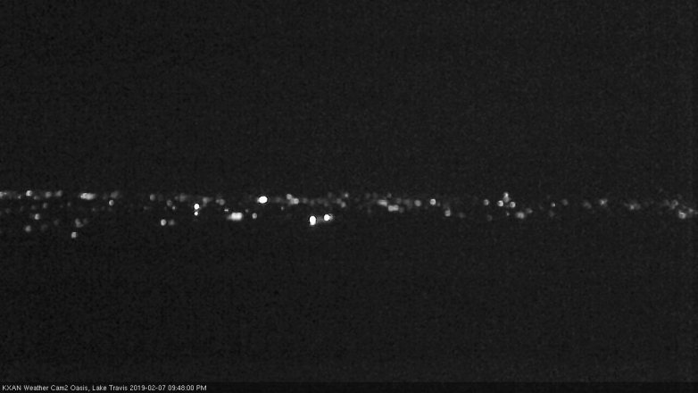 Lake Travis webcam, February 7, 2019 8:50 PM CT