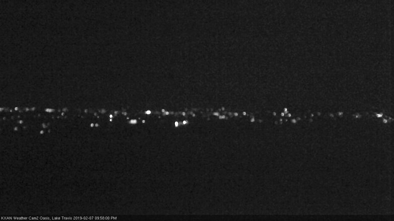Lake Travis webcam, February 7, 2019 9:00 PM CT