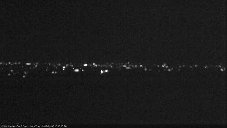 Lake Travis webcam, February 7, 2019 9:05 PM CT